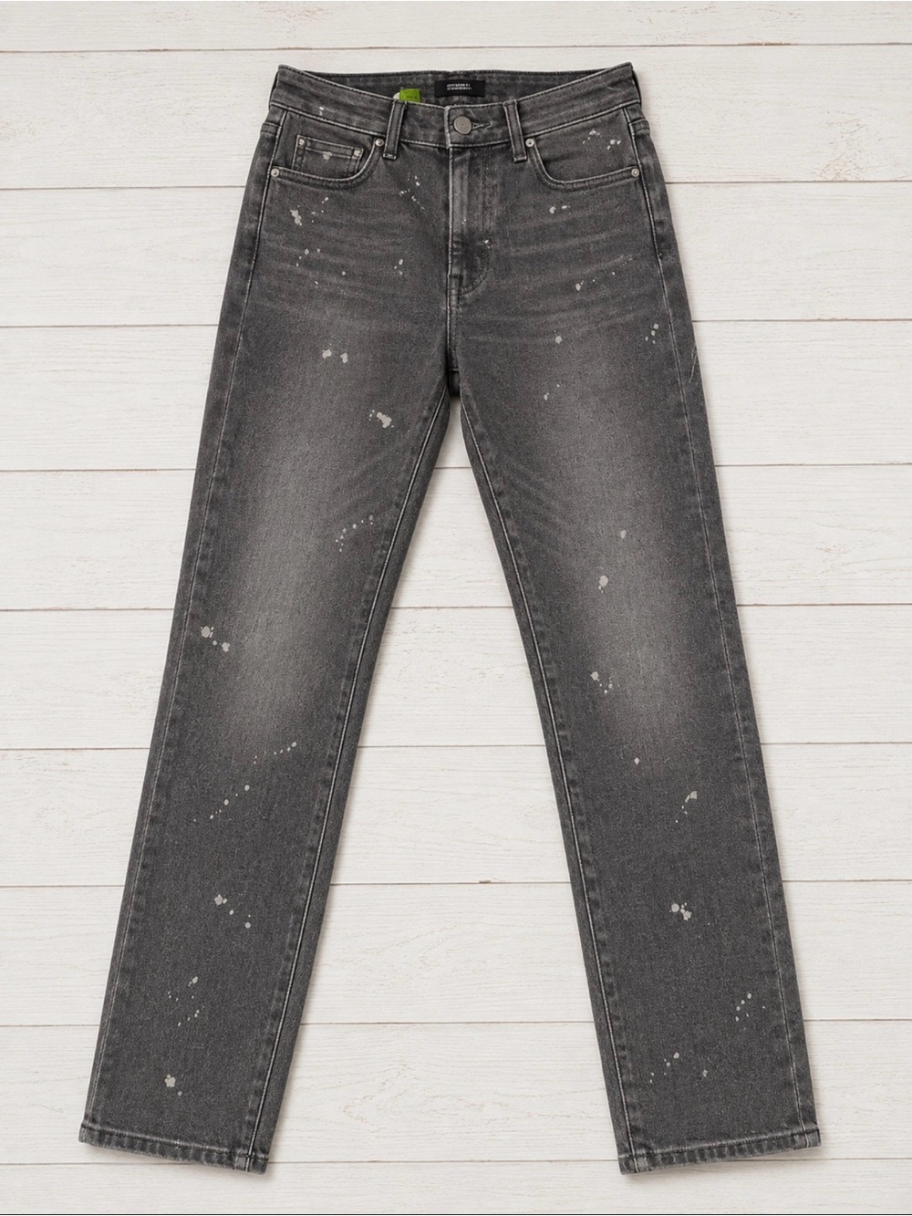 SANDRINE ROSE NWT SKINNY
HIGH RISE ROCK DISTRESSED CHARCOAL GRAY BLACK JEANS 24
